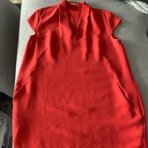 Red/orange dress with pockets